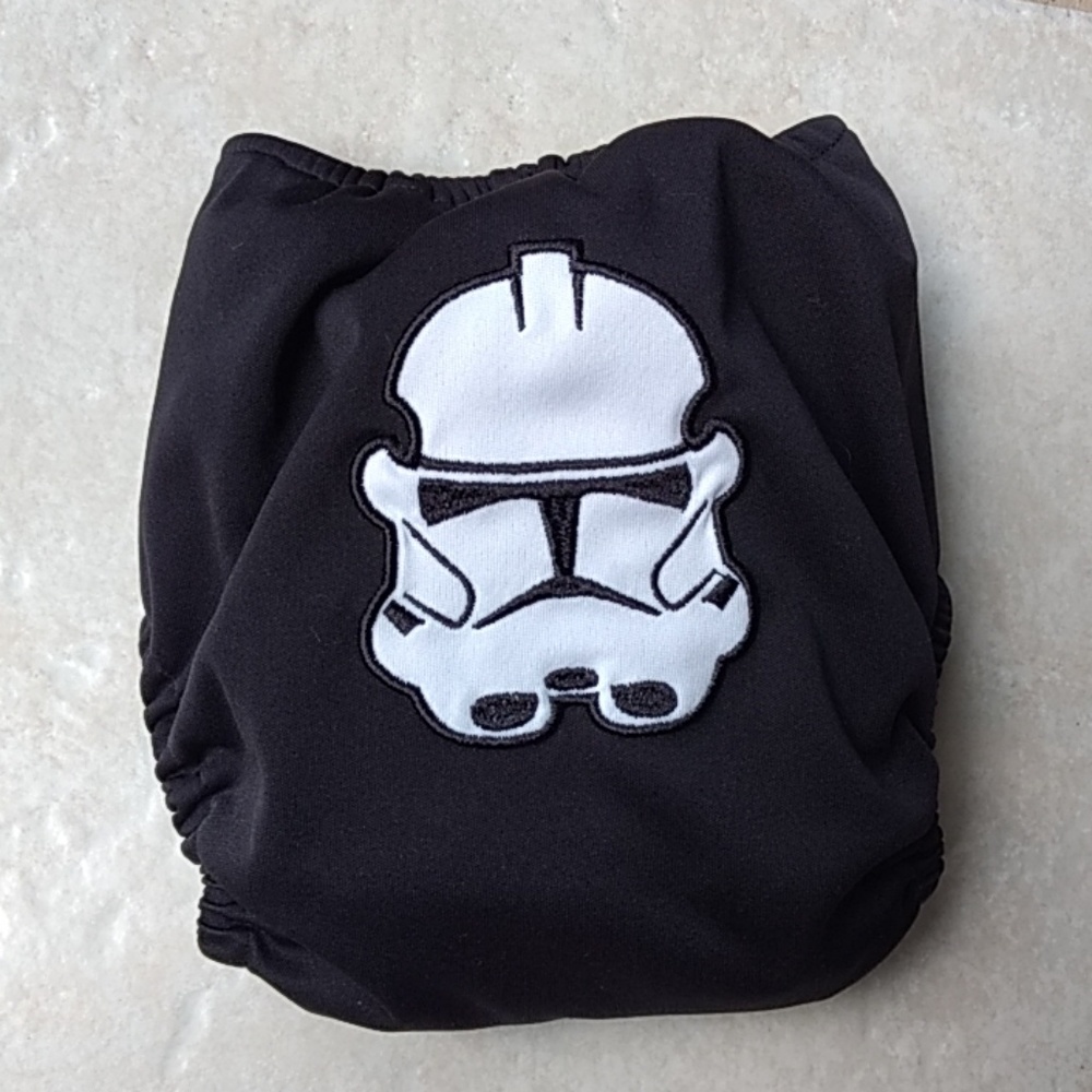 Star wars cloth diaper / stormtrooper all-in-one